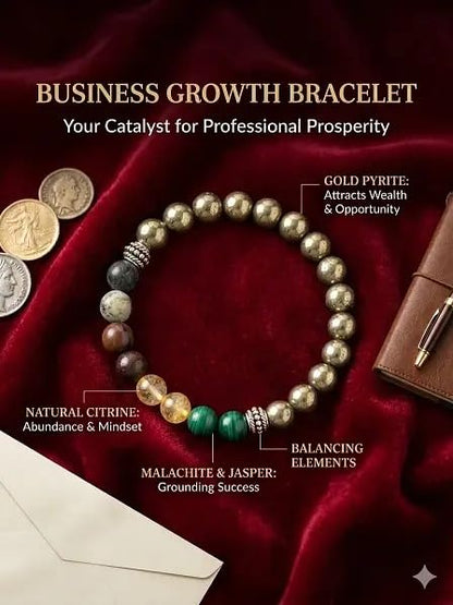 Business Growth Theme Bracelet, Round Design