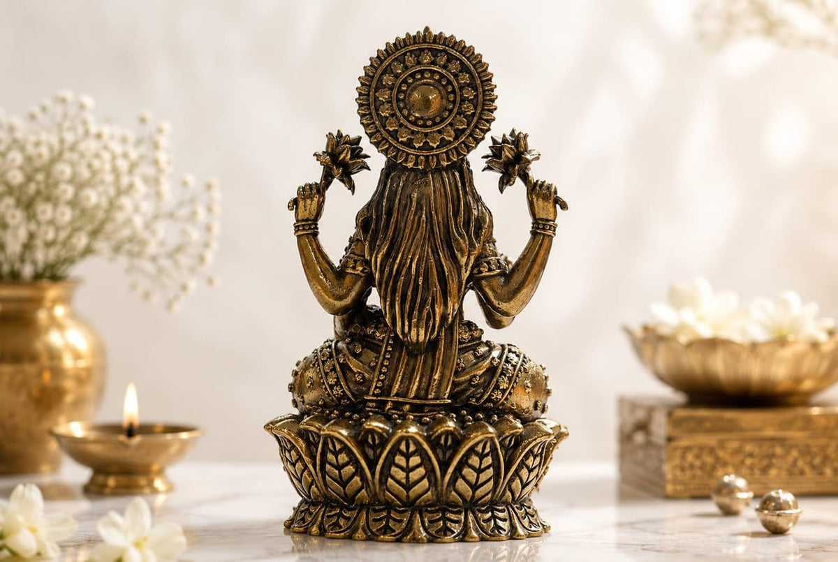 Brass Lakshmi Ji Statue 4 Inch