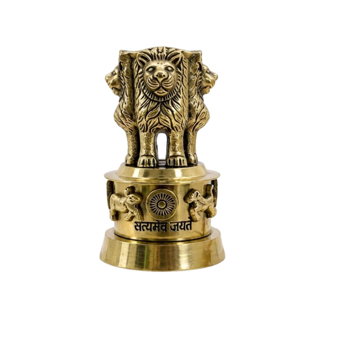 Brass Ashoka Pillar Statue 3 Inch