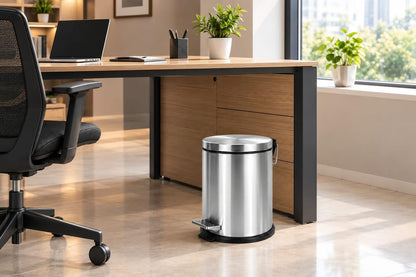 Stainless Steel Pedal Dustbin, Round