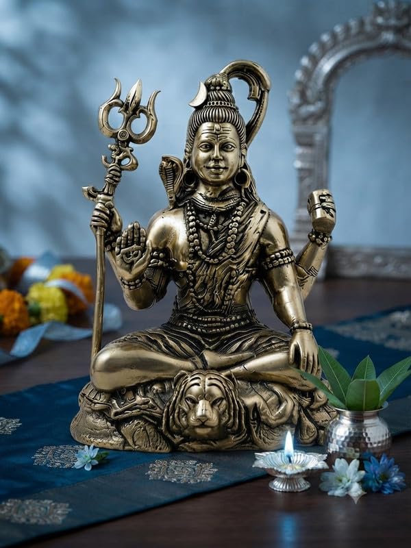Brass Lord Shiva Statue Decorative Figurine