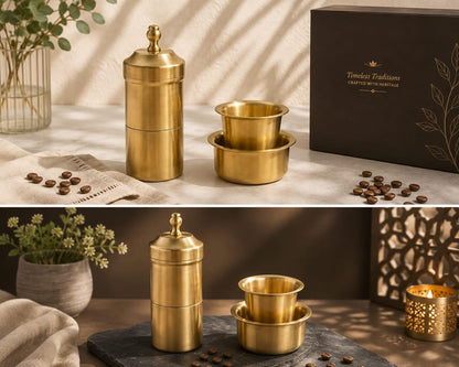 2 Dabara Set with 1 Coffee Filter, Plain Design