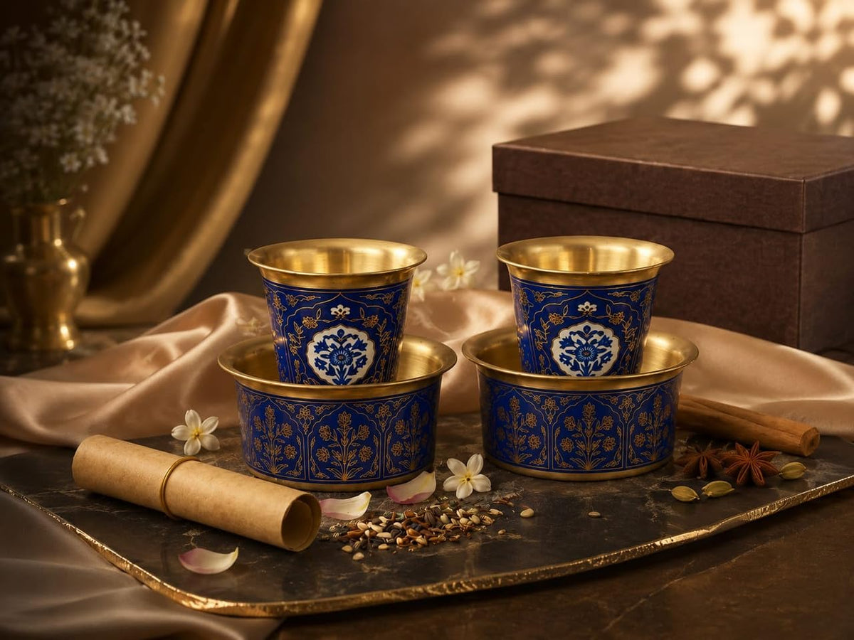 2 Dabara Set – Cobalt Blue Golden