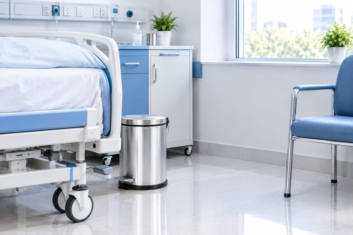Stainless Steel Pedal Dustbin, Round