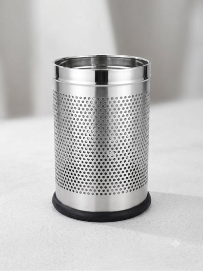 Stainless Steel Perforated Waste Bin, 8x12 Inch