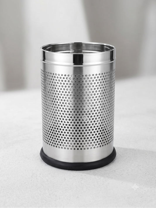 Stainless Steel Perforated Waste Bin, 8x12 Inch